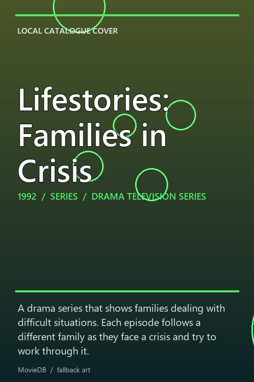 Lifestories: Families in Crisis poster