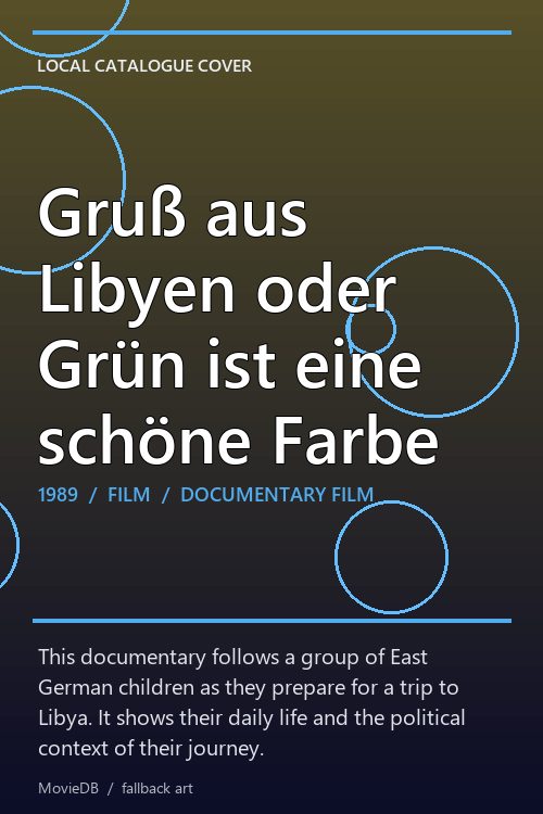 Gruß aus Libyen oder Grün ist eine schöne Farbe poster