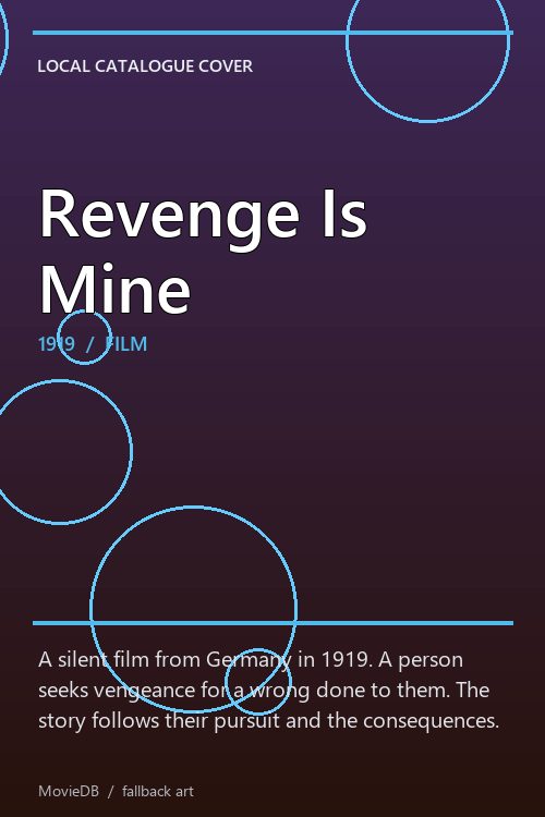 Revenge Is Mine poster