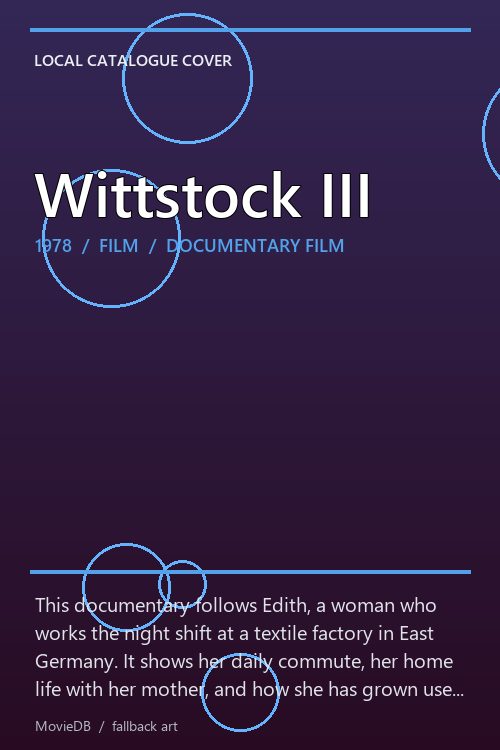 Wittstock III poster