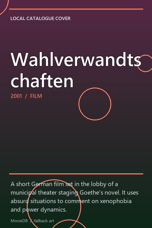 Wahlverwandtschaften poster