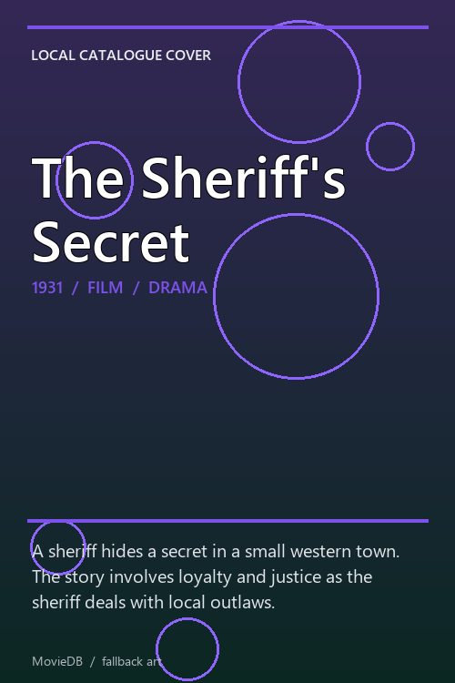 The Sheriff's Secret poster
