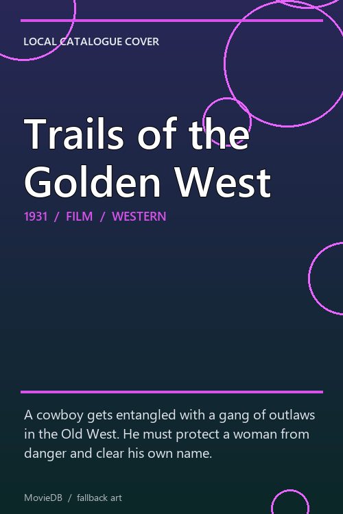 Trails of the Golden West poster