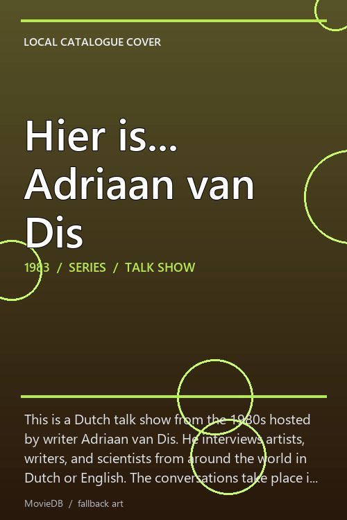 Hier is... Adriaan van Dis poster