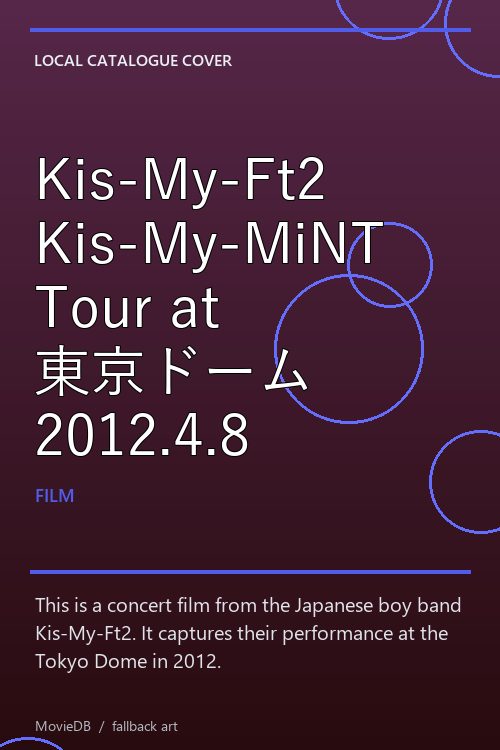 Kis-My-Ft2 Kis-My-MiNT Tour at 東京ドーム 2012.4.8 poster