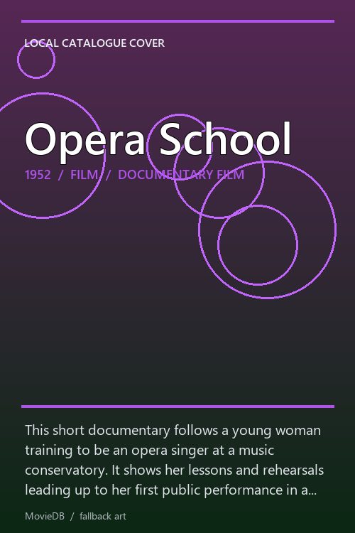 Opera School poster