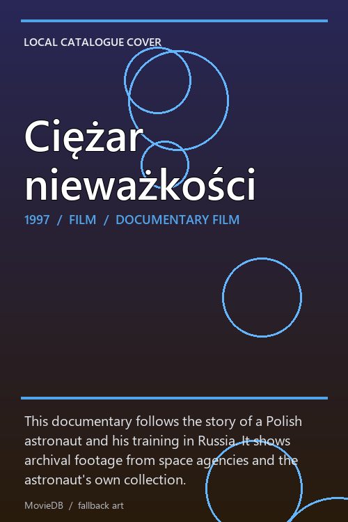 Ciężar nieważkości poster