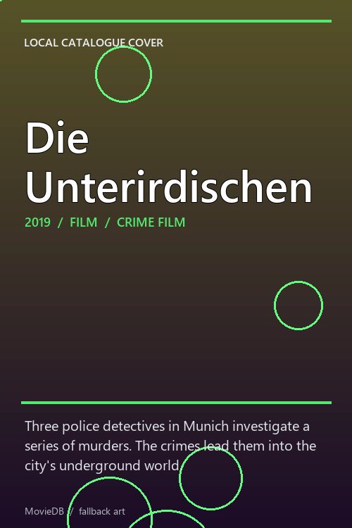 Die Unterirdischen poster