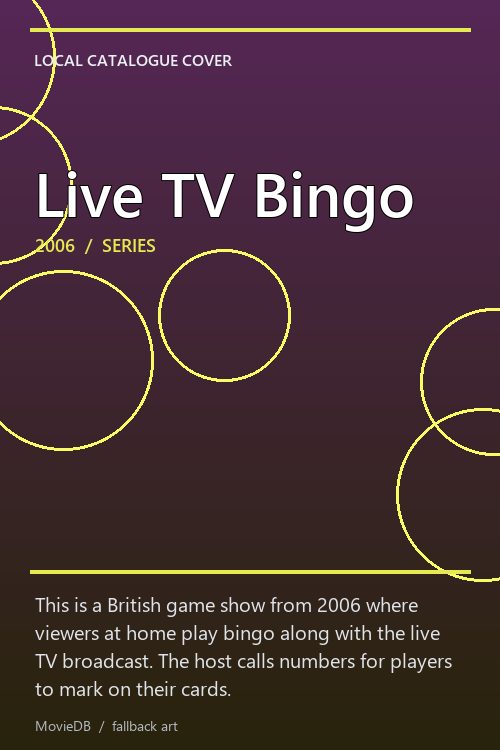 Live TV Bingo poster