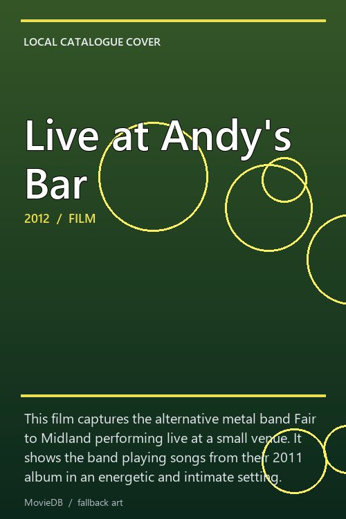Live at Andy's Bar poster