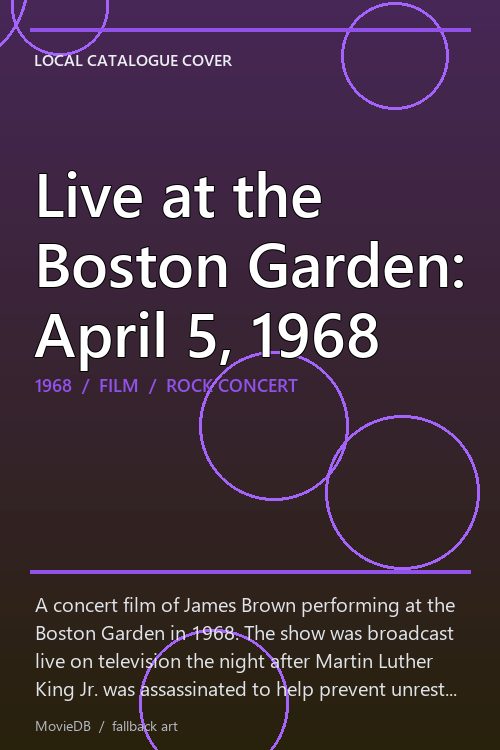 Live at the Boston Garden: April 5, 1968 poster