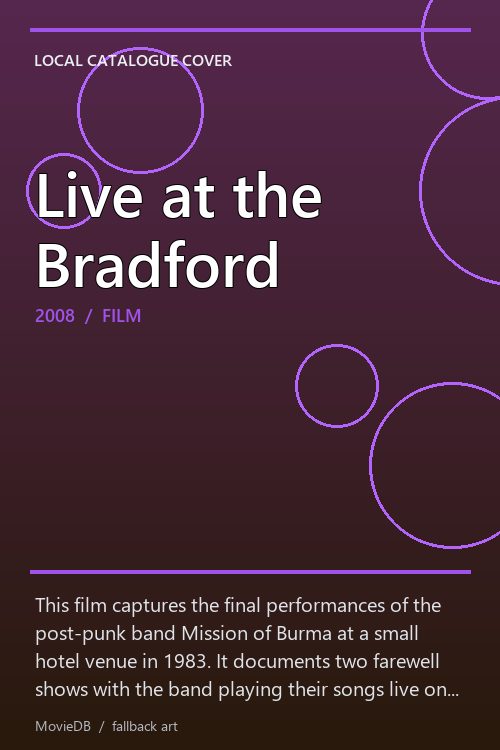 Live at the Bradford poster