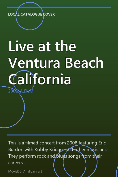 Live at the Ventura Beach California poster