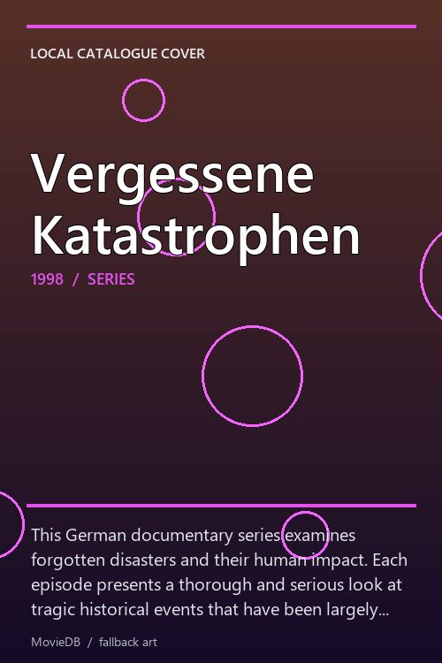 Vergessene Katastrophen poster