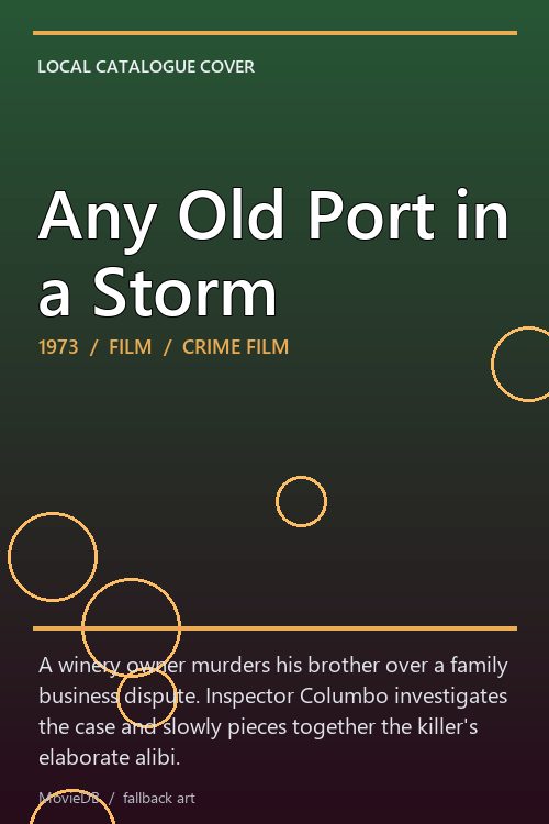 Any Old Port in a Storm poster