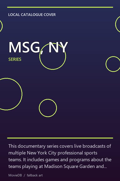 MSG, NY poster