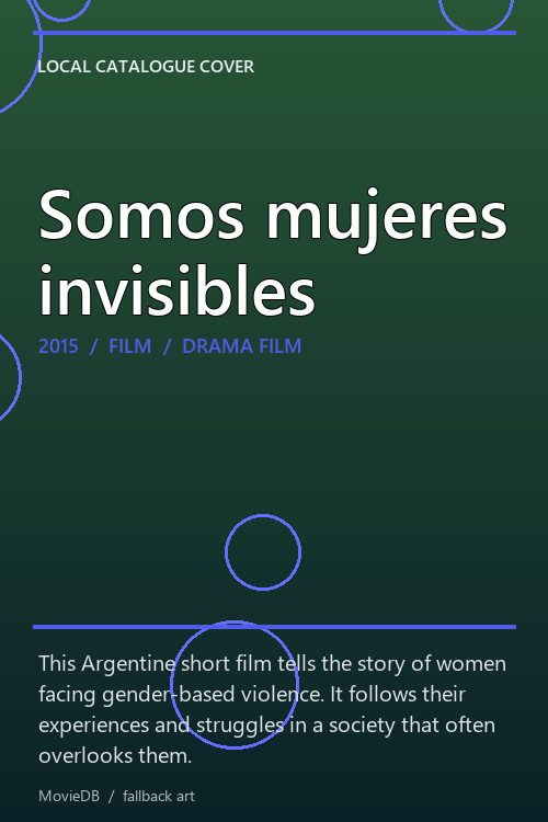 Somos mujeres invisibles poster