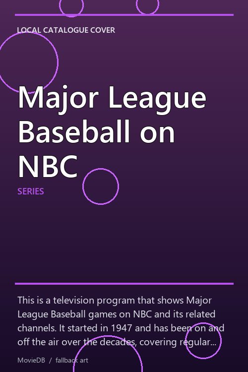 Major League Baseball on NBC poster