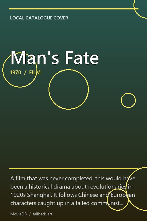 Man's Fate poster