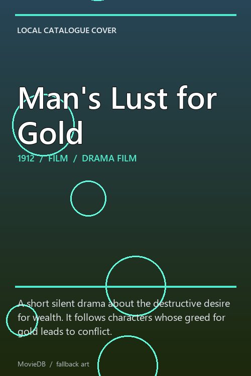 Man's Lust for Gold poster