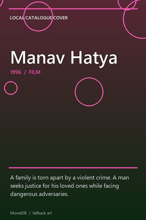Manav Hatya poster