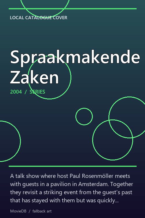 Spraakmakende Zaken poster