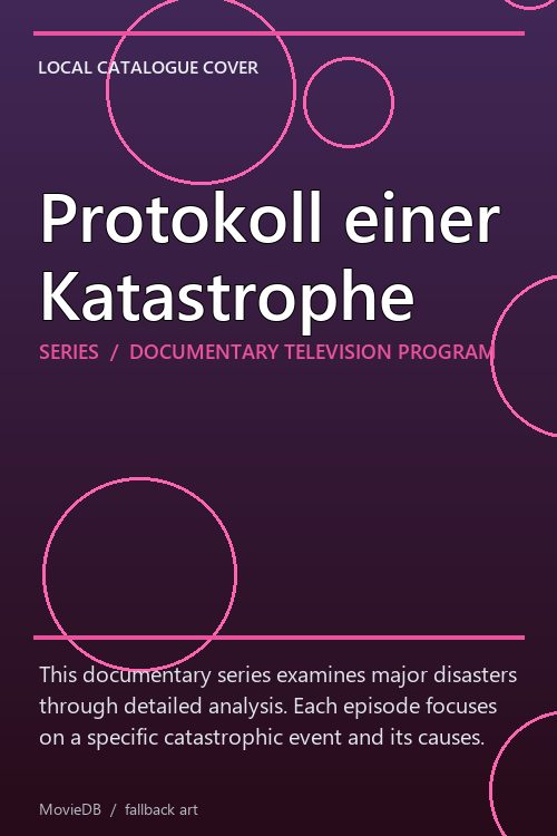 Protokoll einer Katastrophe poster
