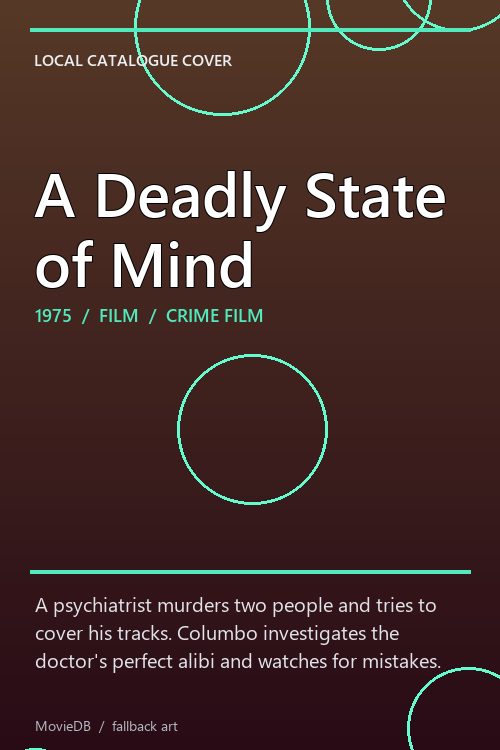 A Deadly State of Mind poster