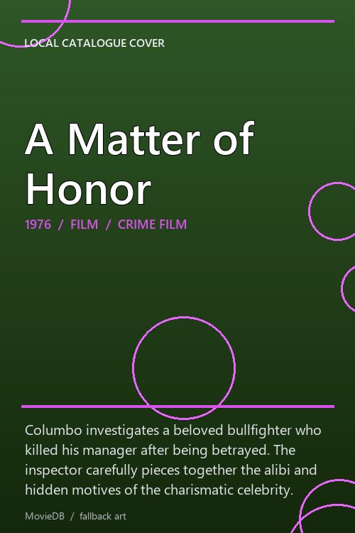 A Matter of Honor poster