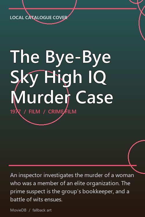 The Bye-Bye Sky High IQ Murder Case poster