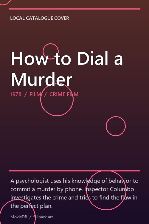 How to Dial a Murder poster