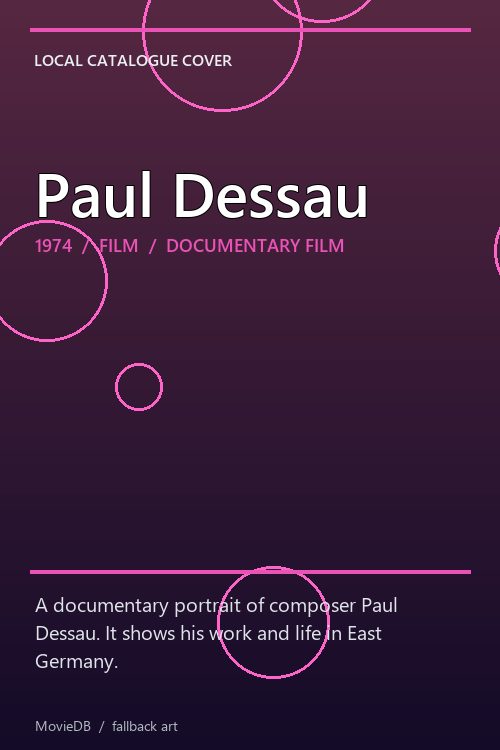 Paul Dessau poster
