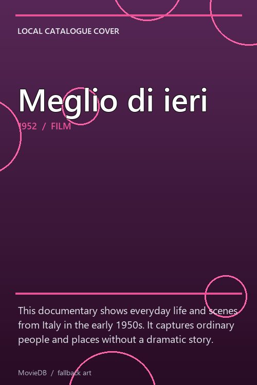 Meglio di ieri poster