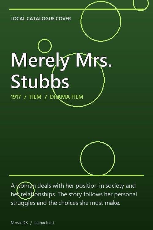 Merely Mrs. Stubbs poster