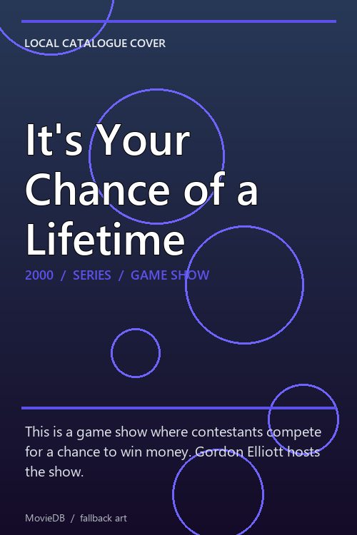 It's Your Chance of a Lifetime poster