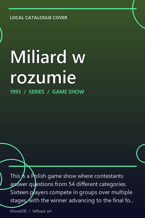 Miliard w rozumie poster