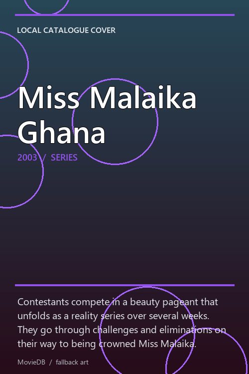 Miss Malaika Ghana poster