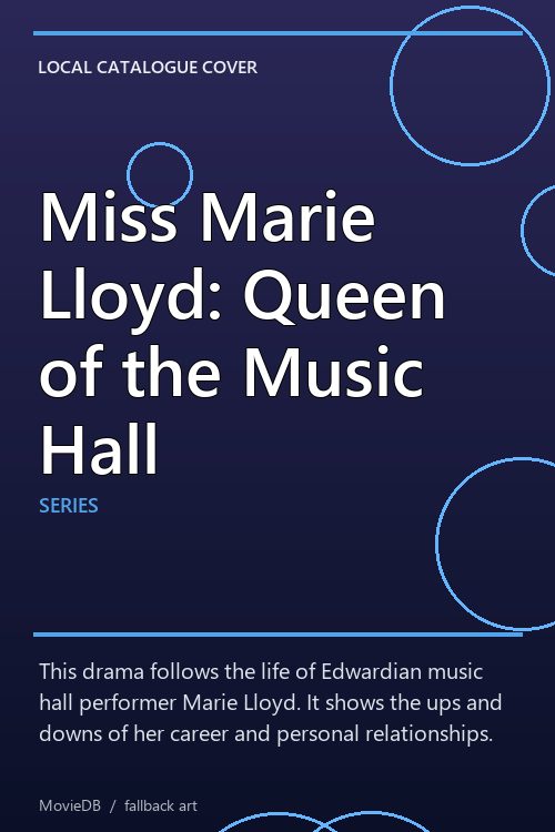 Miss Marie Lloyd: Queen of the Music Hall poster