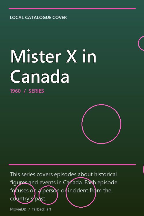 Mister X in Canada poster
