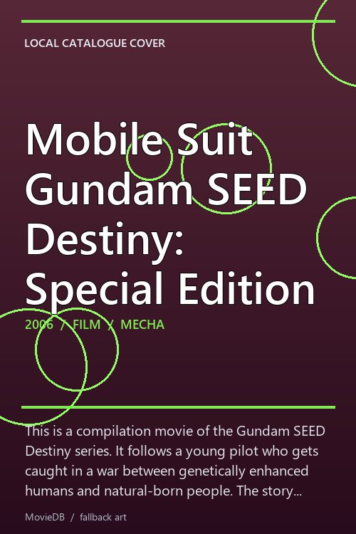 Mobile Suit Gundam SEED Destiny: Special Edition poster