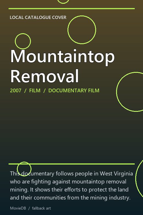 Mountaintop Removal poster