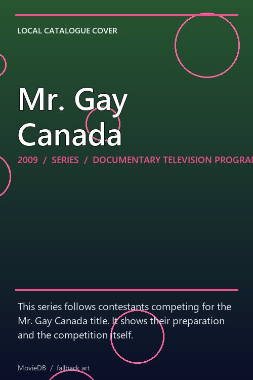 Mr. Gay Canada poster