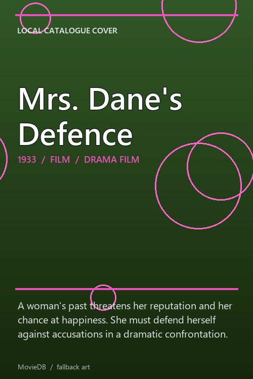 Mrs. Dane's Defence poster