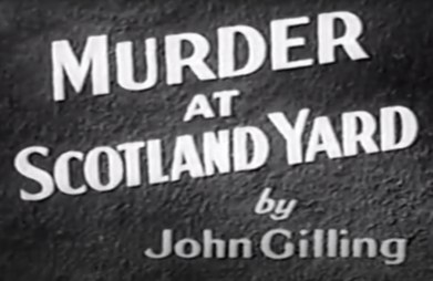 Murder at Scotland Yard poster