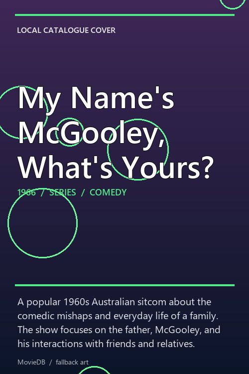 My Name's McGooley, What's Yours? poster
