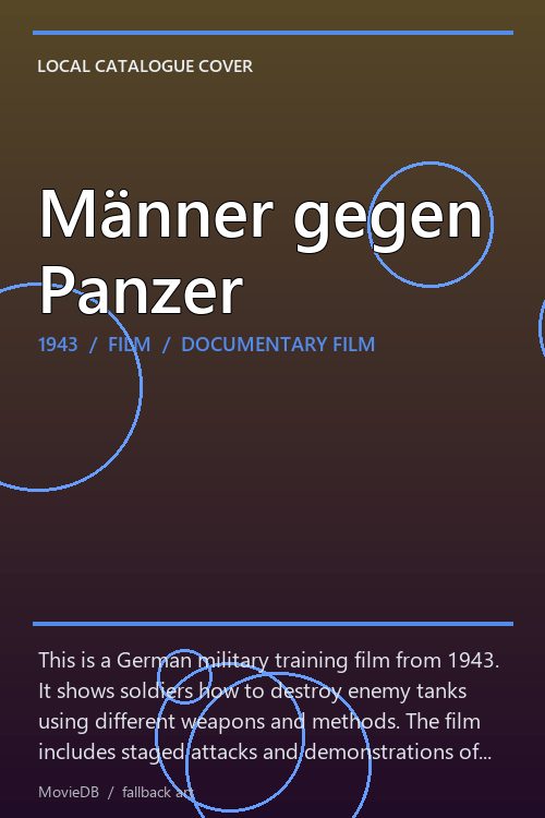 Männer gegen Panzer poster