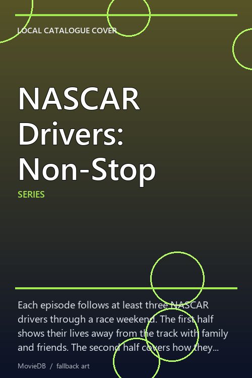 NASCAR Drivers: Non-Stop poster