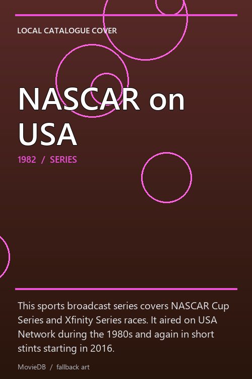 NASCAR on USA poster