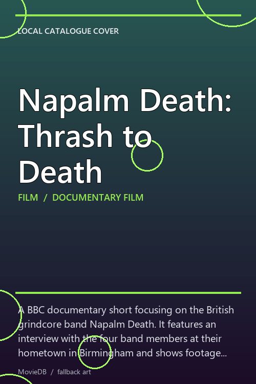 Napalm Death: Thrash to Death poster