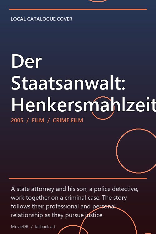 Der Staatsanwalt: Henkersmahlzeit poster